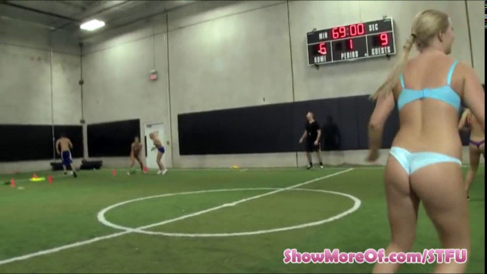 Strip dodgeball game ends up in hot orgy