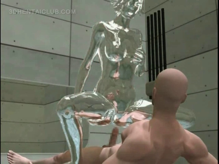 Naked hentai blonde riding a jizz loaded cock