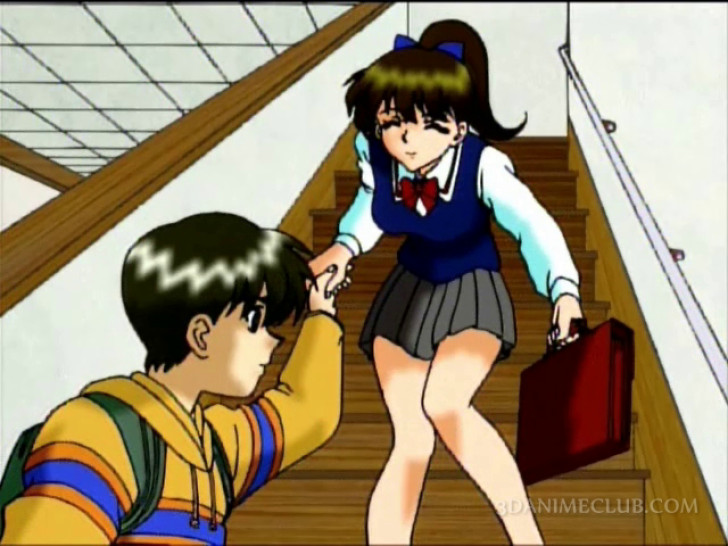 Hentai schoolgirl rubbing her bald quim in the shower