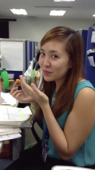 Eating chips and sucking on my fingers