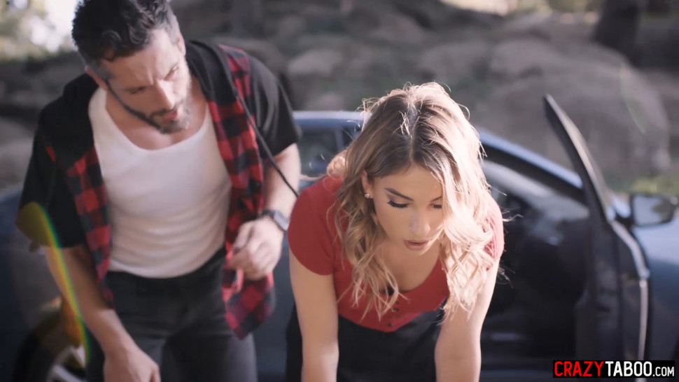 Teen decides to suck a strangers cock to save herself