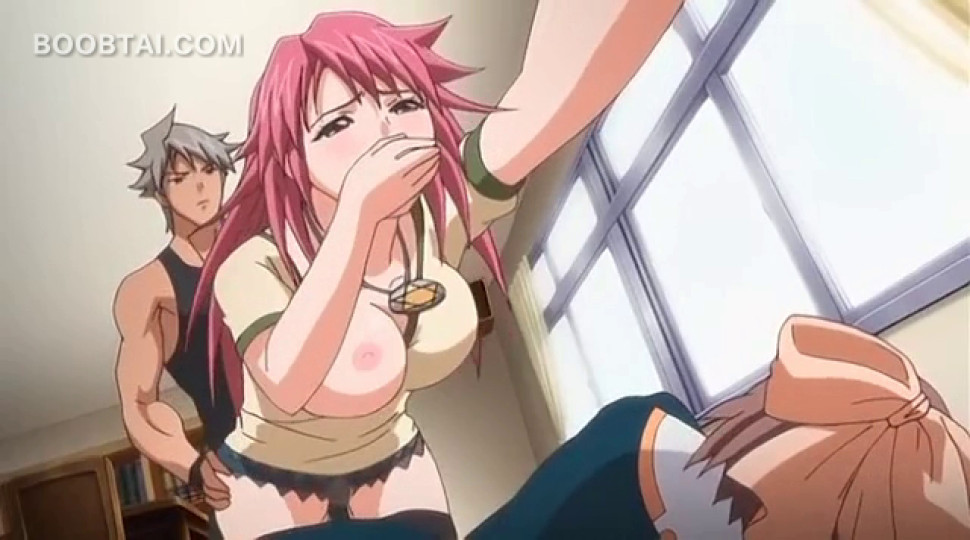 Pink haired anime cutie cunt fucked against the wall