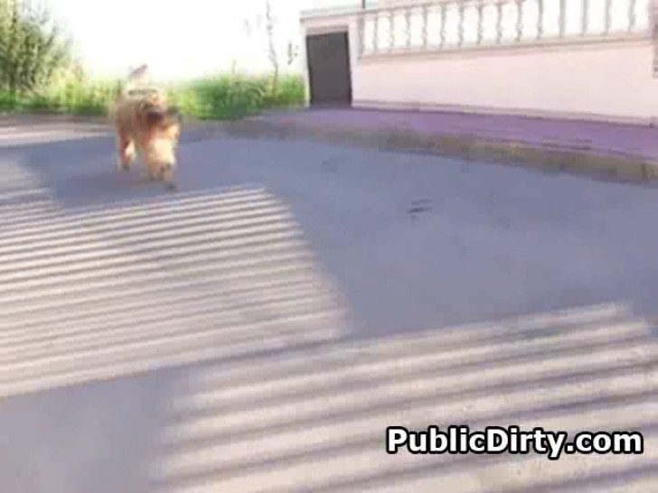 Pretty Blonde Public Blowjob On Stairs