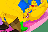 Homer Simpson has a threesome with Selma and Patty
