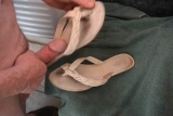 fucking a flat leather sandal