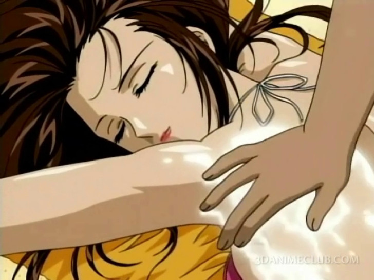 Anime sex slave in ropes pussy drilled hard in group 