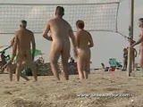 nude beach volley ball