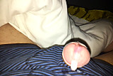 wanking with a condom on 