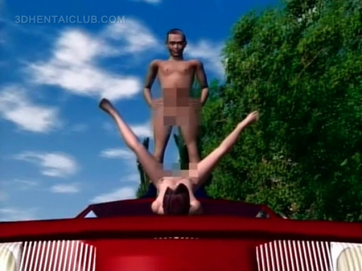 Hentai sex slave tied to a pole pussy nailed and toyed