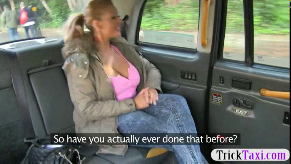 Busty whore pounded for a free taxi fare