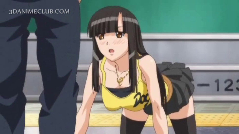 Gorgeous hentai gets tits and cunt pleased in group